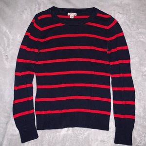 Navy and Red striped long sleeve